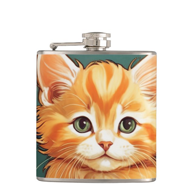 Cantil Alphonse Mucha Style Orange Cat (Frente)