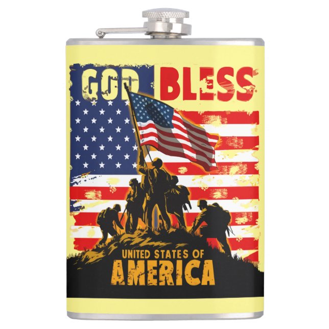 Cantil América deus abençoe: Bandeira dos EUA, Patriotism (Frente)