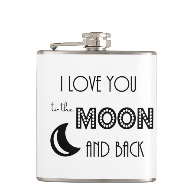 Cantil amo-te à lua e ao preto branco moderno (Frente)