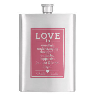 Cantil Amor é... Frasco de nomes personalizados