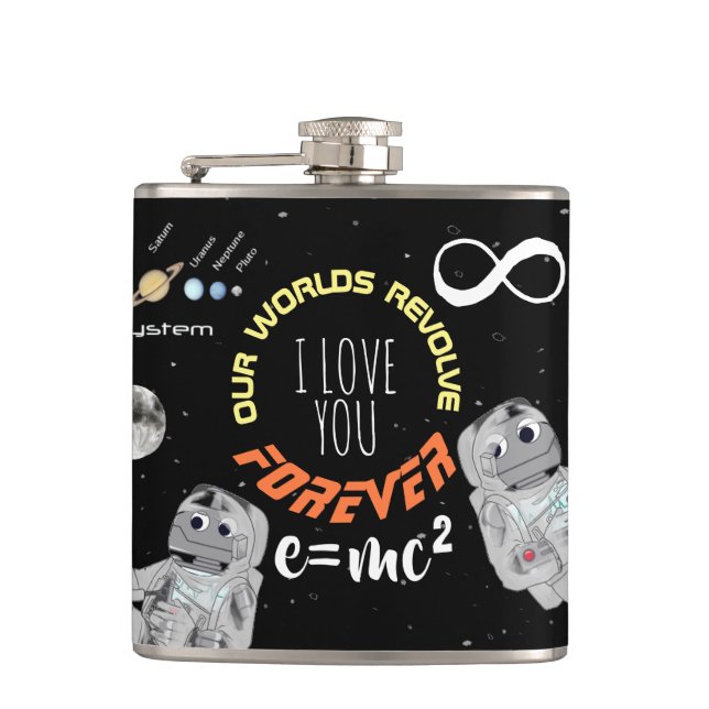 Cantil Amor Engraçado Astronauta Geeko de Matemática de C (Frente)