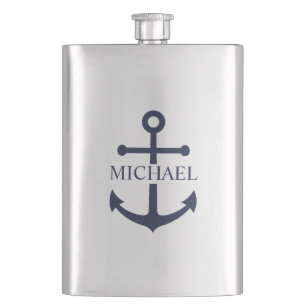 Cantil Âncora Azul Marinho Nome Personalizado