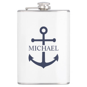 Cantil Âncora Azul Marinho Nome Personalizado