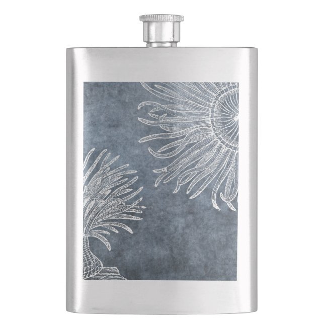 Cantil Anêmona marinha Cores d'água Oceano Azul Branco (Frente)