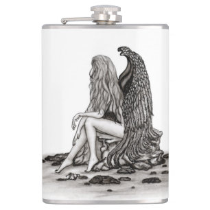 Cantil Angel, perdido no pensamento, Design preto e branc