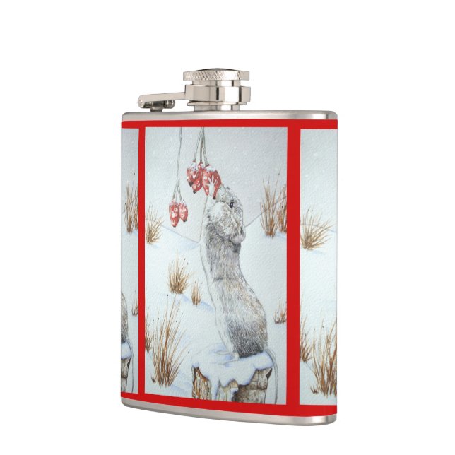 Cantil Animais selvagens bonitos do inverno da cena da (Esquerda)