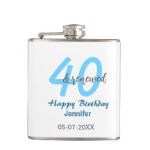 aniversário de 40 anos renovado nome data azul neg