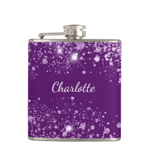 Cantil Aniversário de brilho roxo