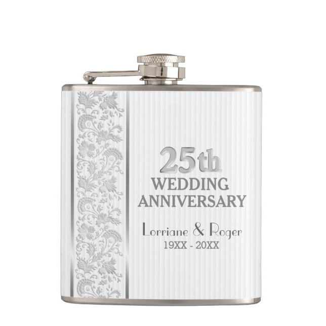 Cantil Aniversário de Casamento do 25 da Elegância Floral (Frente)