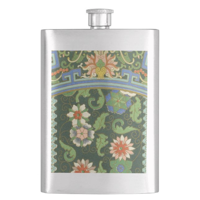 Cantil Antigo Padrão Chinês de Cloisonné: Jade Verde (Frente)