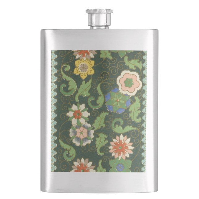 Cantil Antigo Padrão Chinês de Cloisonné: Jade Verde (Frente)