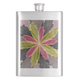 Cantil Antracite verde rosa Fantasia Flor Arte Fractal