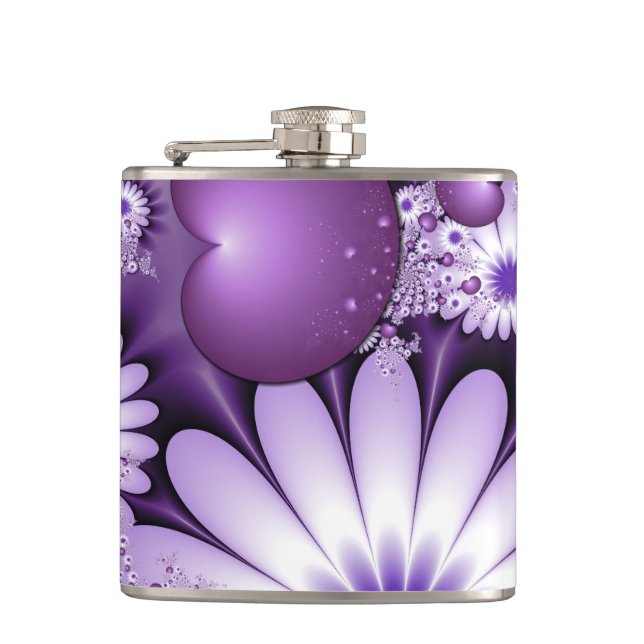 Cantil Apaixonando Flores de Abstrato e Corações Fractais (Frente)