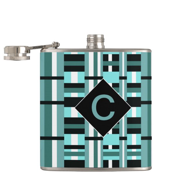Cantil Aqua & Xadrez preta monogramas (Aberto)