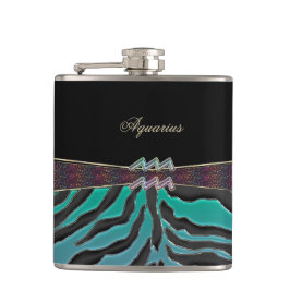 Cantil Aquário metálico do sinal do zodíaco da zebra