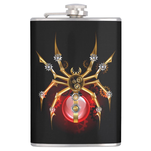 Cantil Aranha steampunk em preto (Frente)