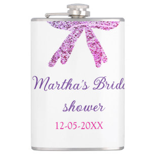 Cantil Arco de casamento rosa roxo brilho glitter nome