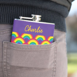 Cantil Arco-Íris Sereia Pequena Escala de Nome Personaliz