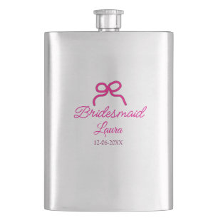 Cantil Arco PINK nome mínimo bridesmaid ano de presente