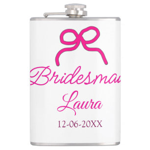 Cantil Arco PINK nome mínimo bridesmaid ano de presente