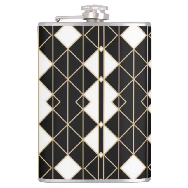 Cantil Art Deco Black and Gold Geometric luxury (Frente)