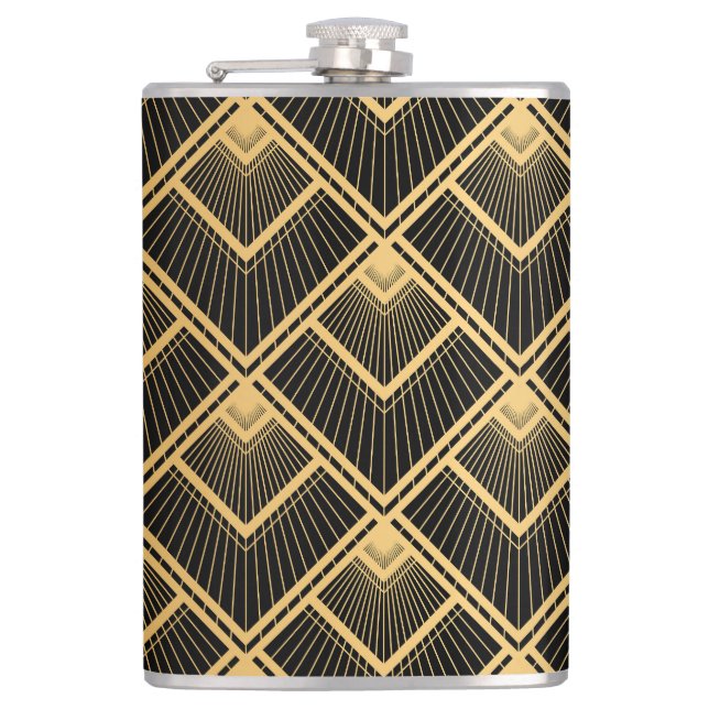 Cantil Art Deco Black Dourado: Geométrico (Frente)