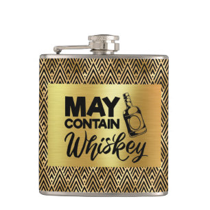 Cantil Art Deco Black & Dourado - May Contain Whiskey