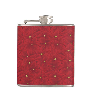 Cantil Art Nouveau Retro Red Floral Natal Poinsettia