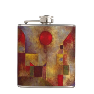 Cantil Arte Abstrata Colorida Balão Vermelho Paul Klee 