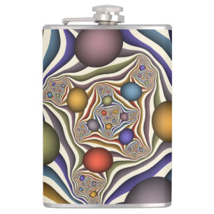 Cantil Arte abstrata fractal moderna colorida voadora