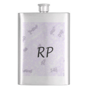 Cantil Arte de brilho roxo com sua letra inicial