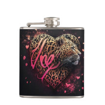 Arte de Grafite de Amor Coração de Leopardo
