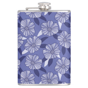Cantil Arte de Linha Floral Roxa Botânica