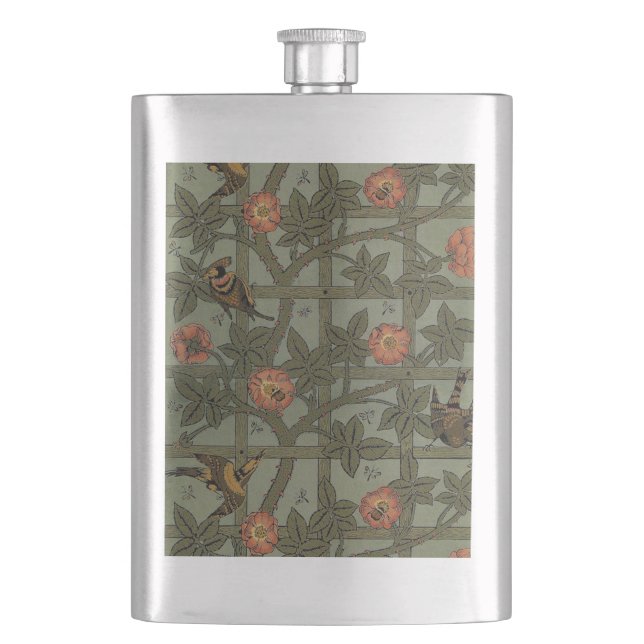 Cantil Arte de Papel de Parede Treliça de William Morris (Frente)
