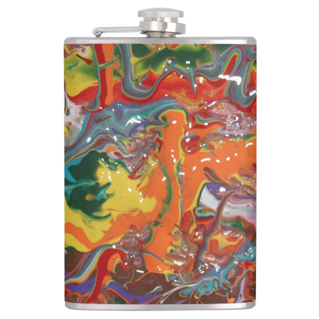 Cantil Arte de Pintura de Fluxo de Cor de Arco-íris (Frente)