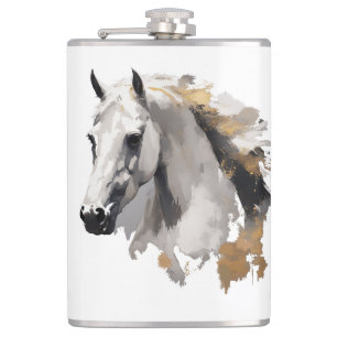 Cantil Arte do Cavalo Branco Galopante Graça