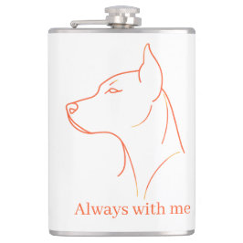 Cantil Arte Minimalista do Doberman em Linha Personalizad