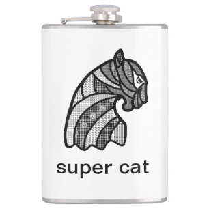 Cantil Arte Moderna de Super Gato Preto e Branco 