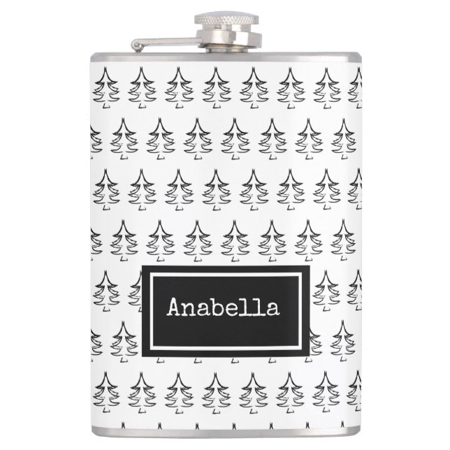 Cantil Árvore Natal Preta Personalizada (Frente)