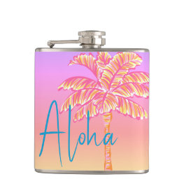 Cantil Árvore Tropical Sunset Palm Rosa Aloha 6oz.