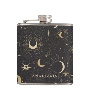 Cantil Astronomia Celestial Frasco de Bolso Personalizado
