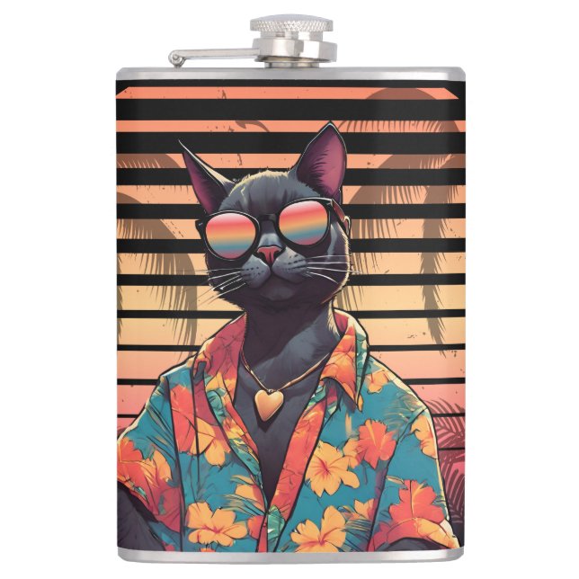 Cantil Atitude tropical de gato do eterno (Frente)