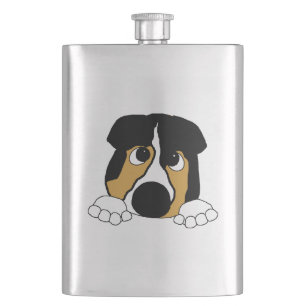 Cantil aussie tri preto espiando