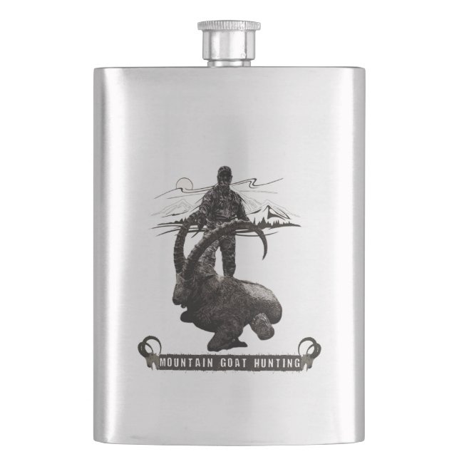 Cantil aventura de caça ao bode montês flask (Frente)