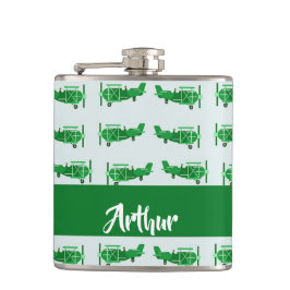 Cantil Aviões voadores verdes em azul