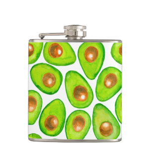 Cantil Avocado fatias aquarela
