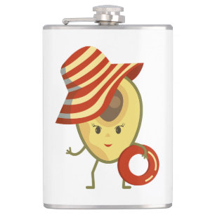 Cantil Avocado, garota de praia com chapéu de sol e anel 