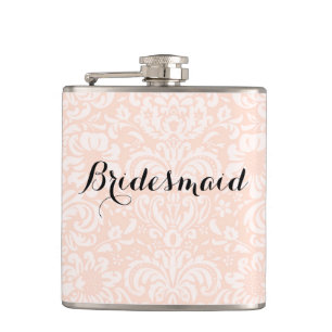 Cantil Azintage Damask Bridesmaid Flask