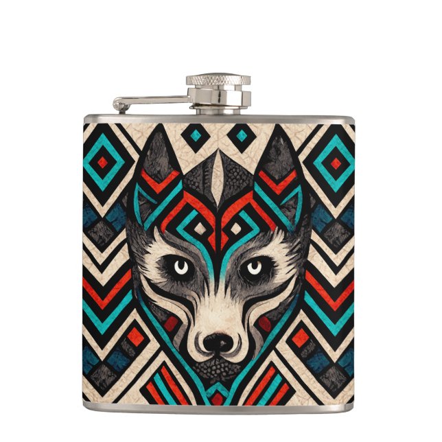 Cantil Aztec Wolf Face (Frente)
