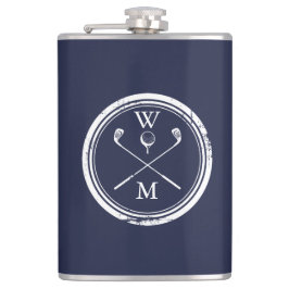 Cantil Azul Marinho Inicial Monograma Personalizado Golfe